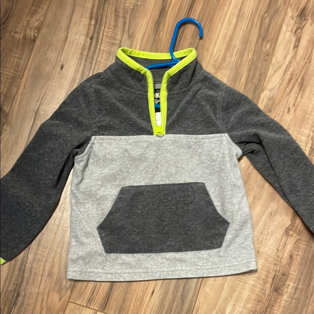 OshKosh B'gosh Gray and Yellow Hoodie Sweatshirt